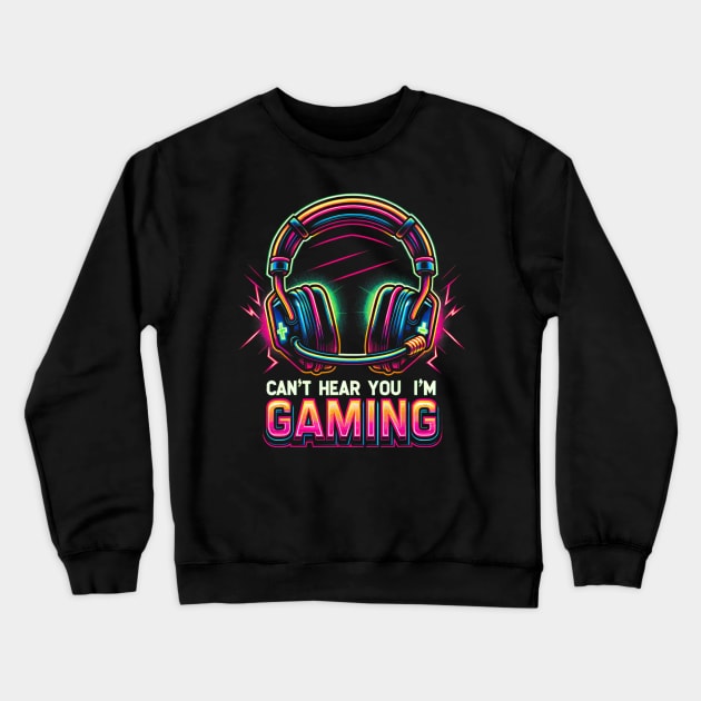 Funny Gamer for Boys Teens Video Gaming Crewneck Sweatshirt by rivkazachariah
